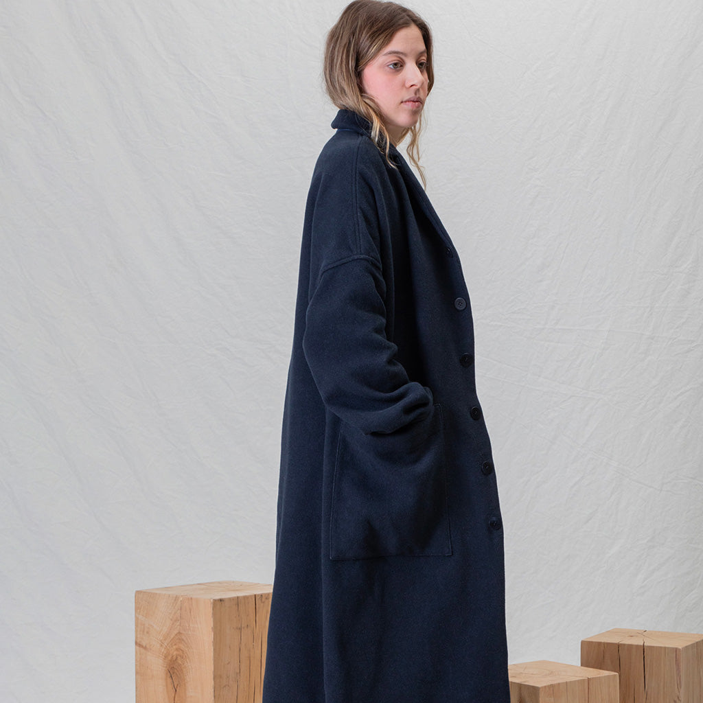 Album Di Famiglia Woman Soft Long Coat Black