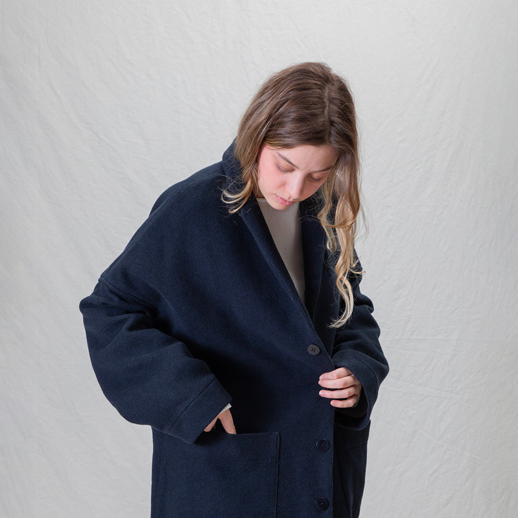 Album Di Famiglia Woman Soft Long Coat Black