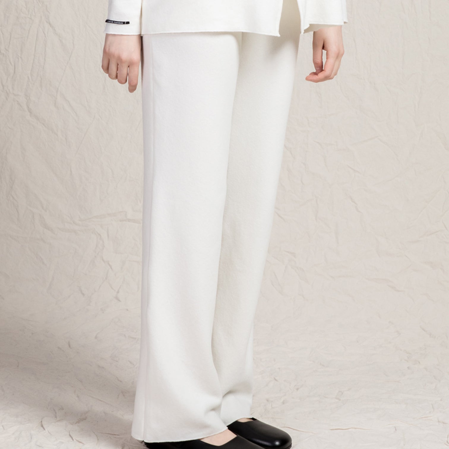 Album Di Famiglia Unisex Basic Trousers JP Milk White