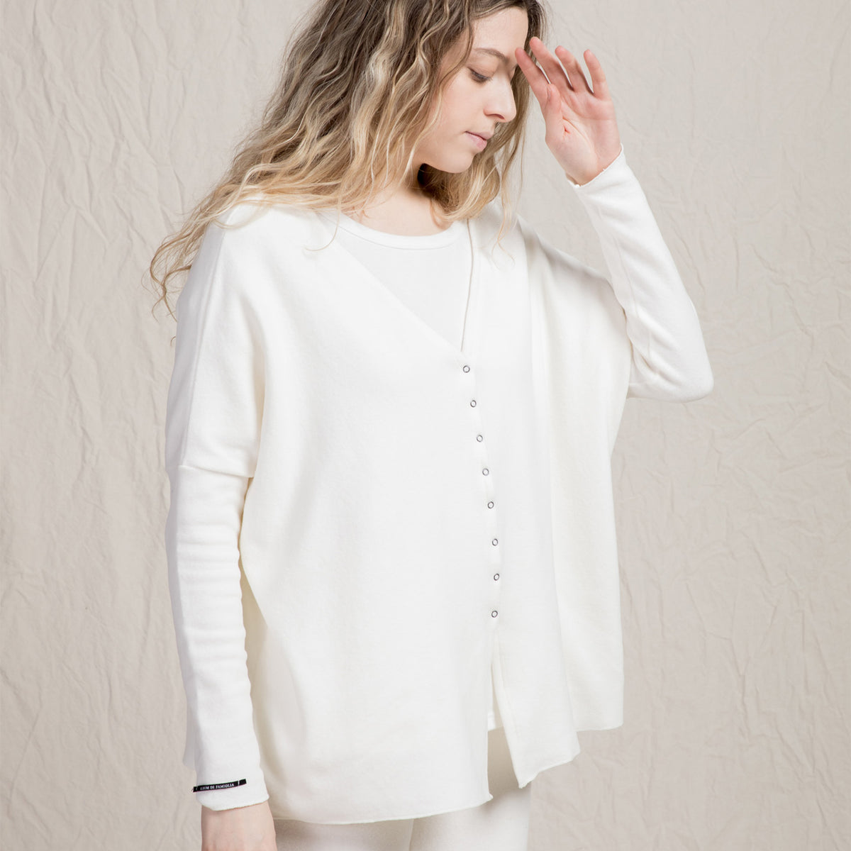 Album Di Famiglia Woman Cardigan JP Milk White