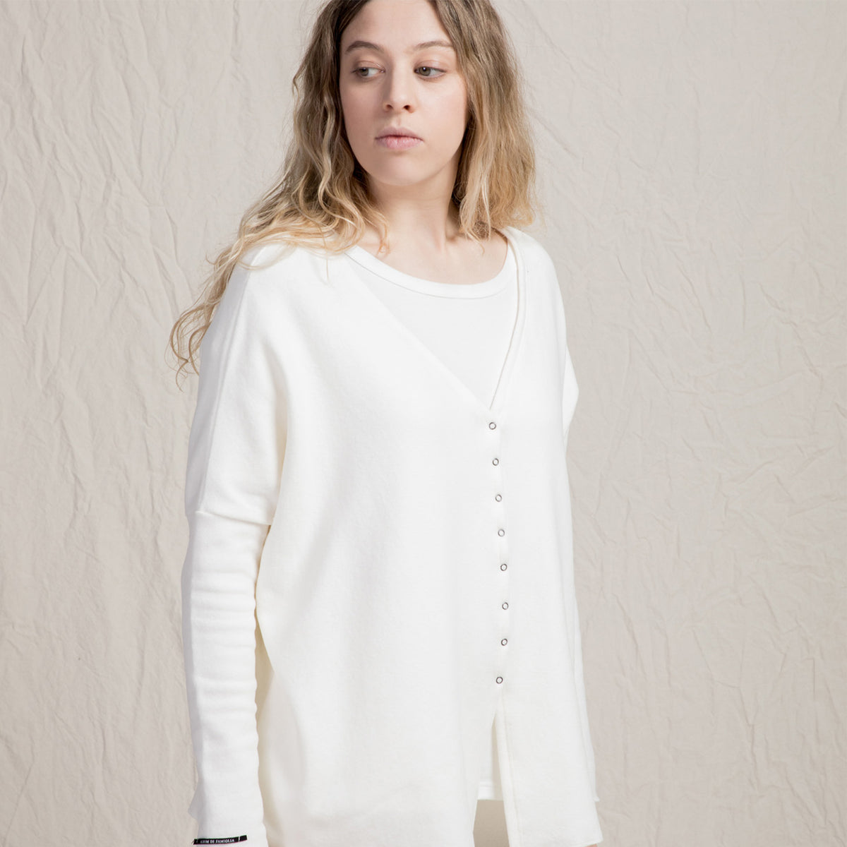Album Di Famiglia Woman Cardigan JP Milk White