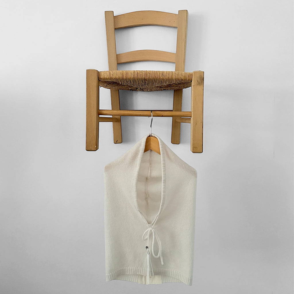 Album Di Famiglia Woman Serie Numerata Cashmere Cagoule WS Hood Hat Oatmeal Cream