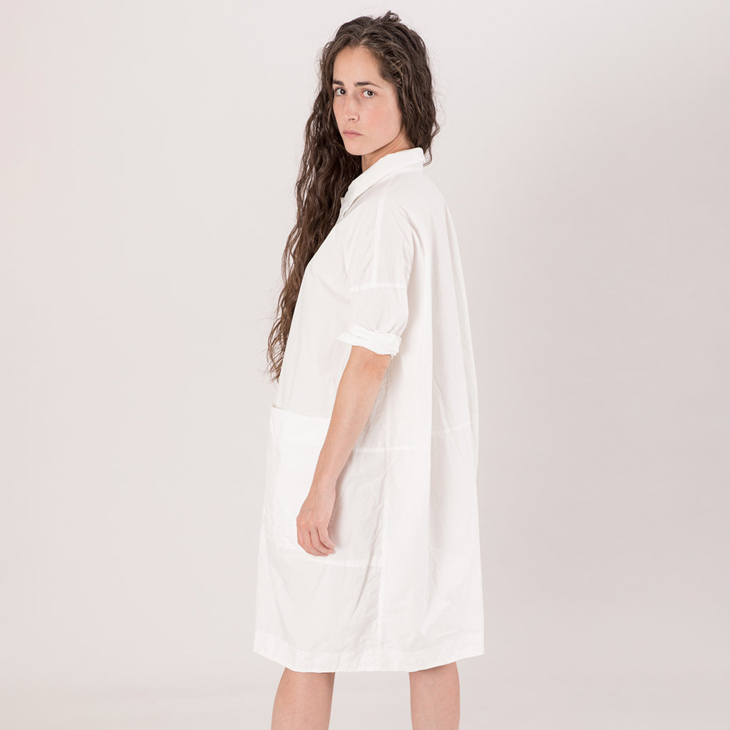 Album Di Famiglia Woman Collar Dress Tasche TS Stone Grey