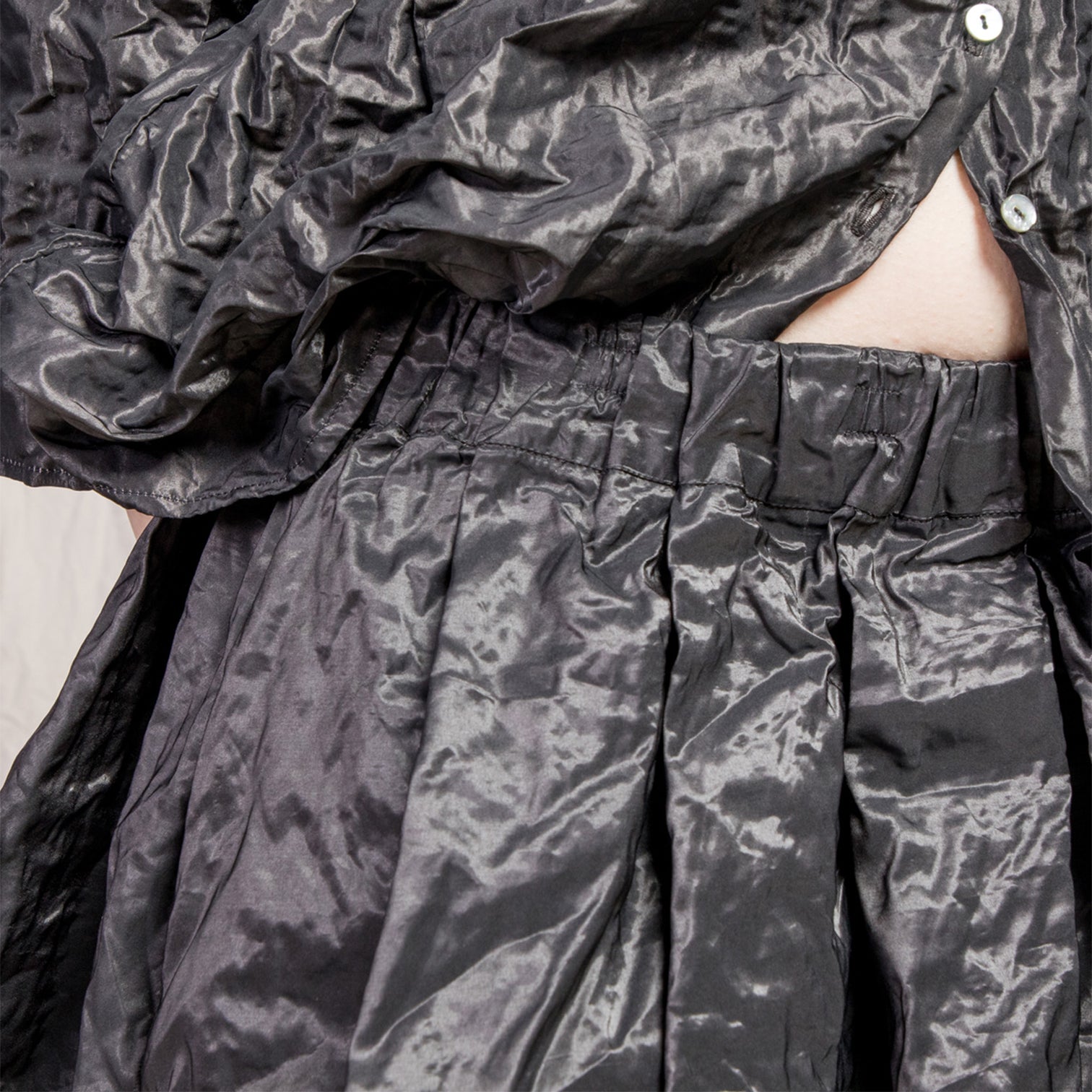 Album Di Famiglia Woman Pleated Long Skirt TM Anthracite Grey