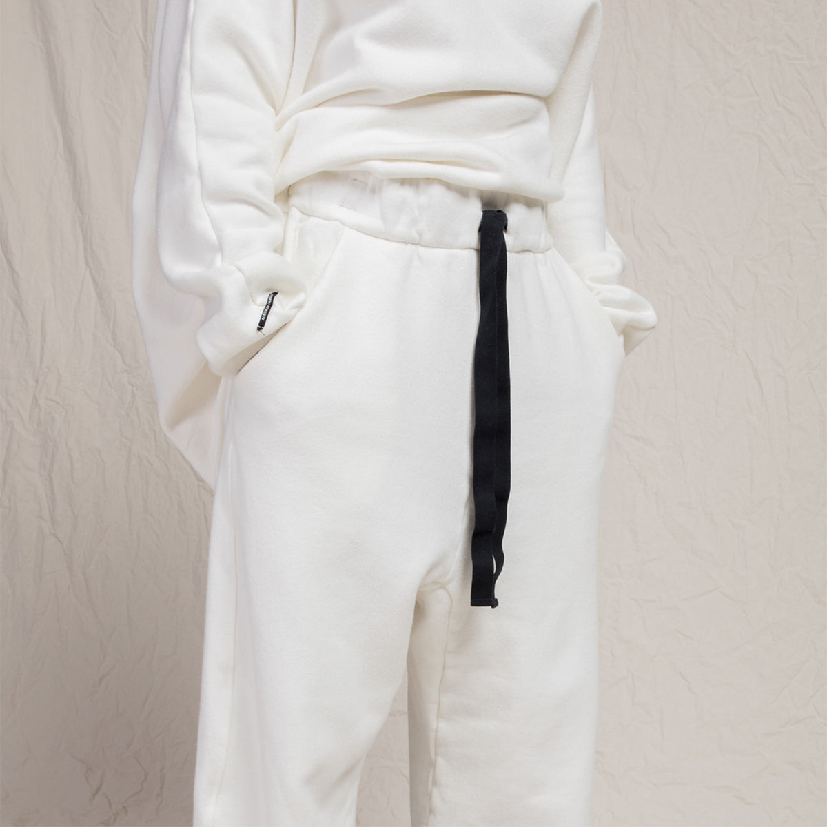 Album Di Famiglia Woman Soft Wide And Short Trouser Pants Milk White