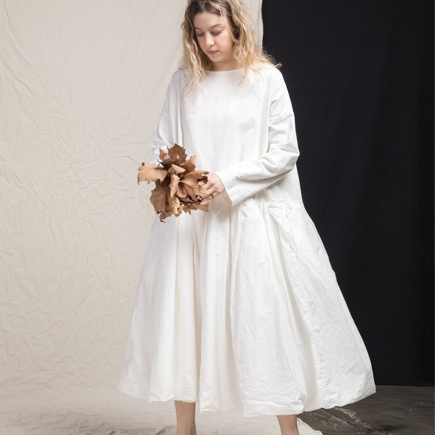 Album Di Famiglia Woman Velvet Boatneck Dress Milk White