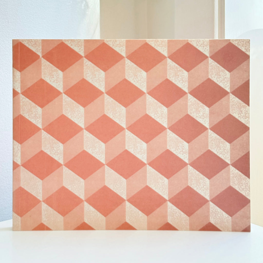 Astier De Villatte Stationery Notebook Italian Large Pink and White