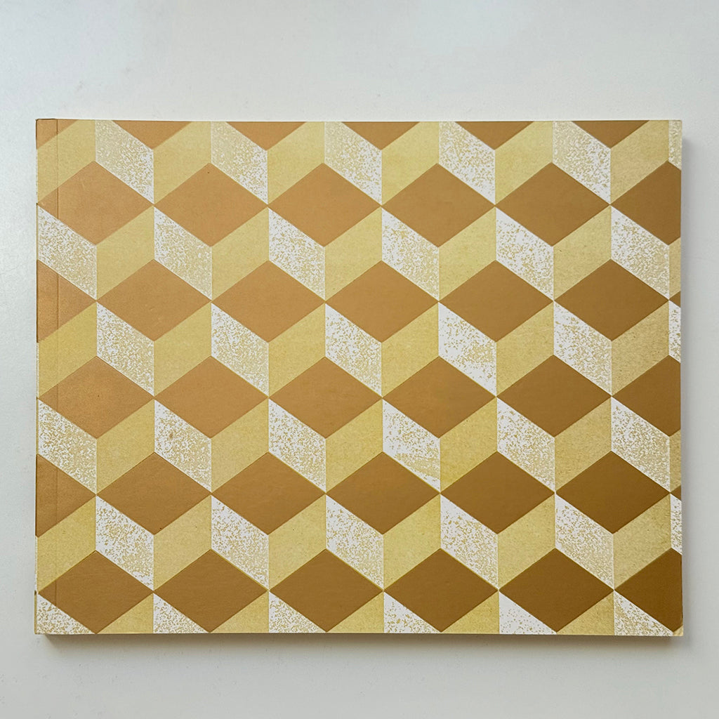 Astier De Villatte Stationery Notebook Italian Large Yellow and Gold