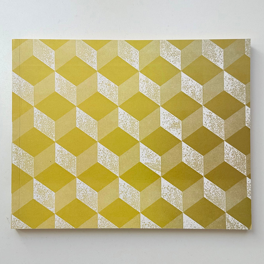 Astier De Villatte Stationery Notebook Italian Large Yellow and White