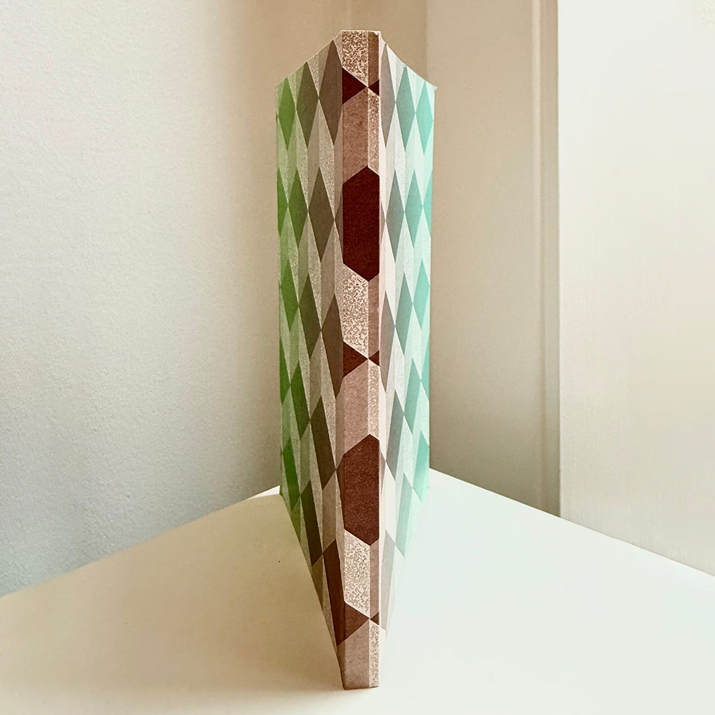 Astier De Villatte Stationery Notebook Medium Grey and Green