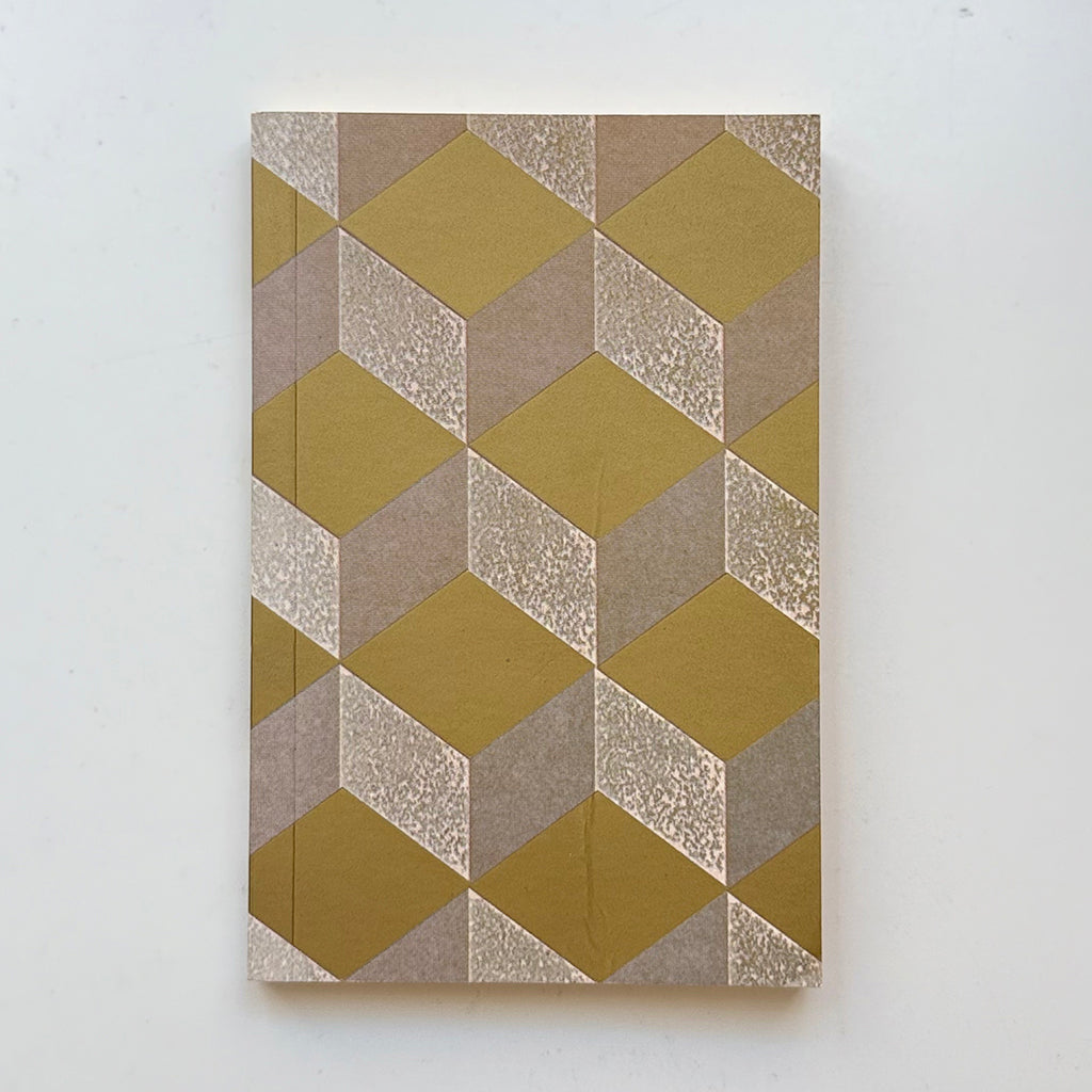 Astier De Villatte Stationery Notebook Small Gold and Grey