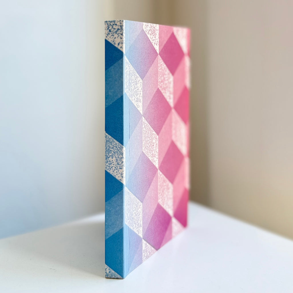 Astier De Villatte Stationery Notebook Small Pink and Blue