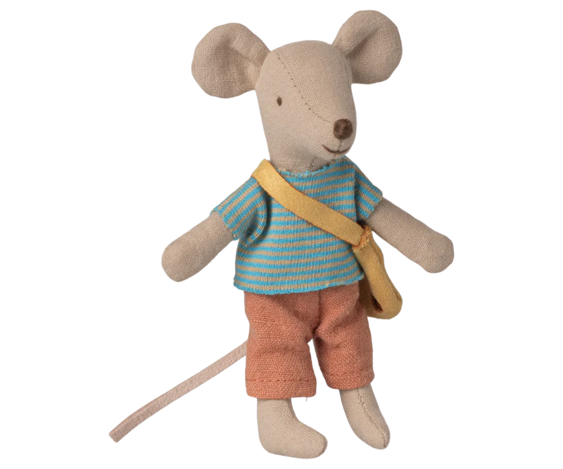 Maileg Toys Little brother Mouse with Bag