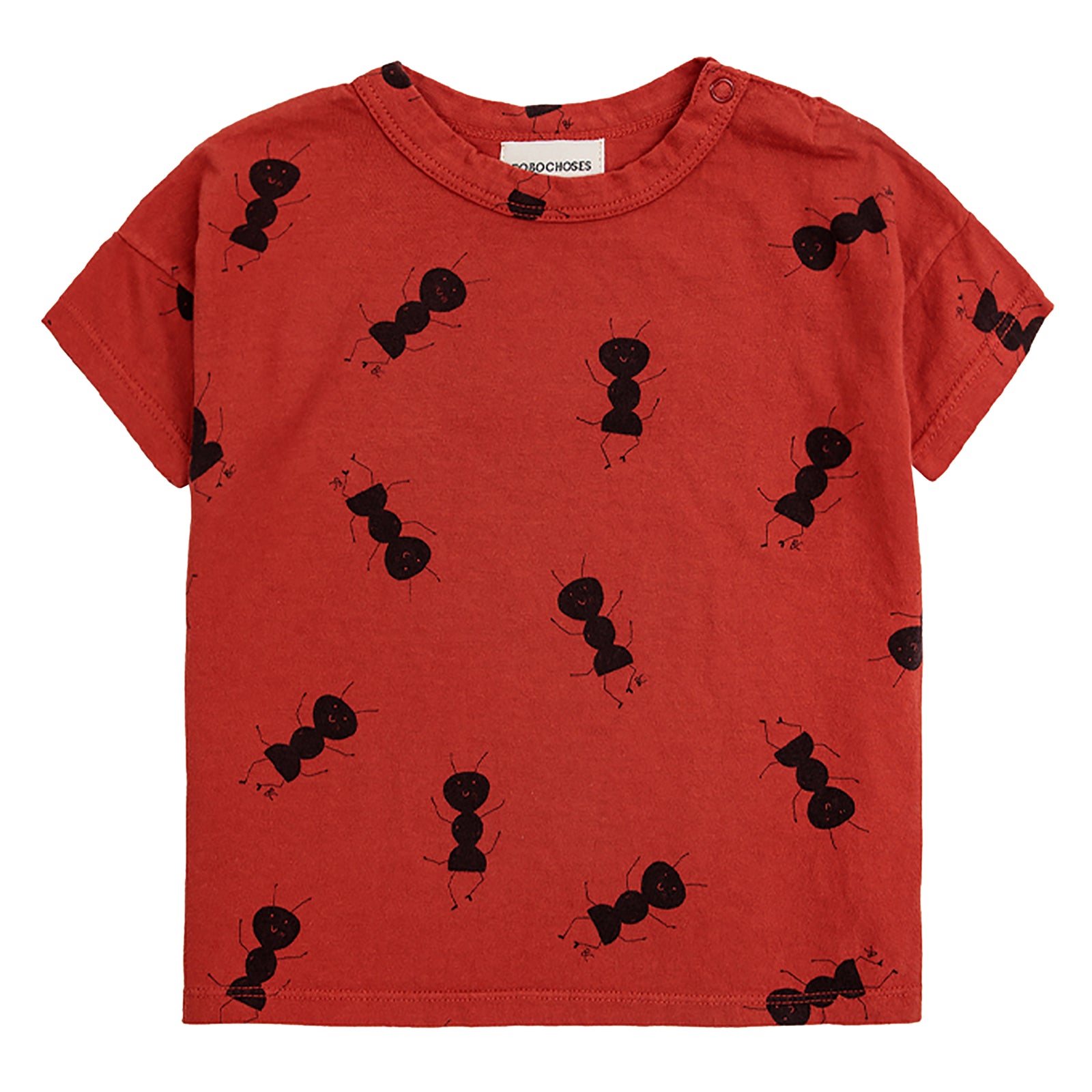 Bobo Choses Baby Ants All Over T-shirt Burgundy Red