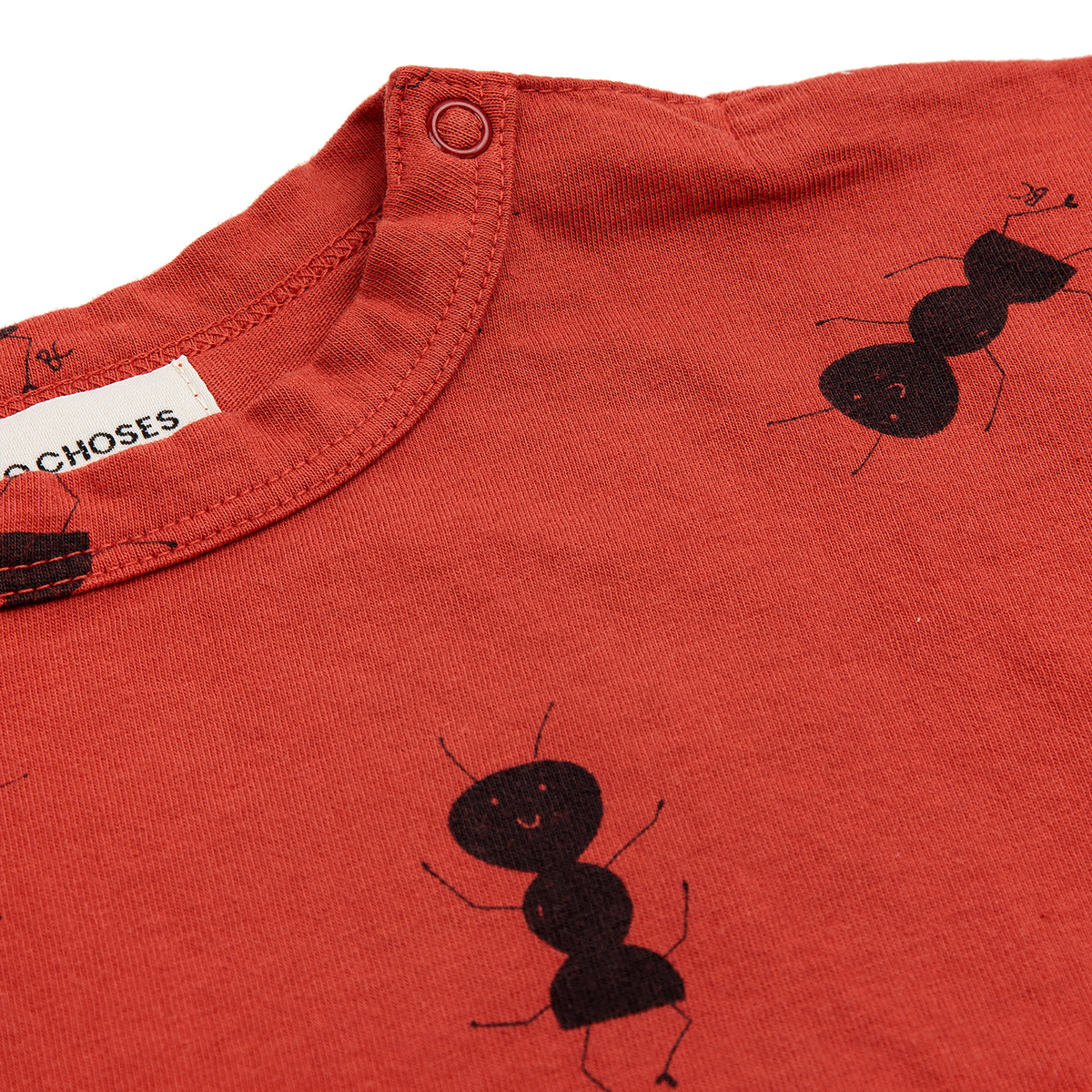 Bobo Choses Baby Ants All Over T-shirt Burgundy Red