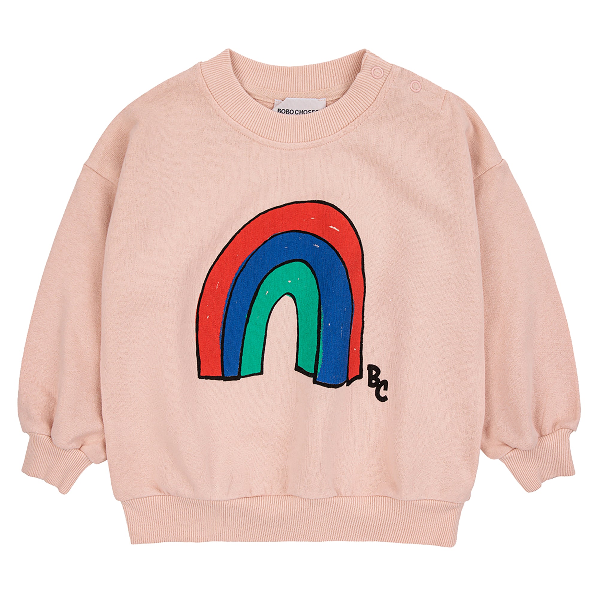 Bobo Choses Baby Rainbow Sweatshirt Light Pink