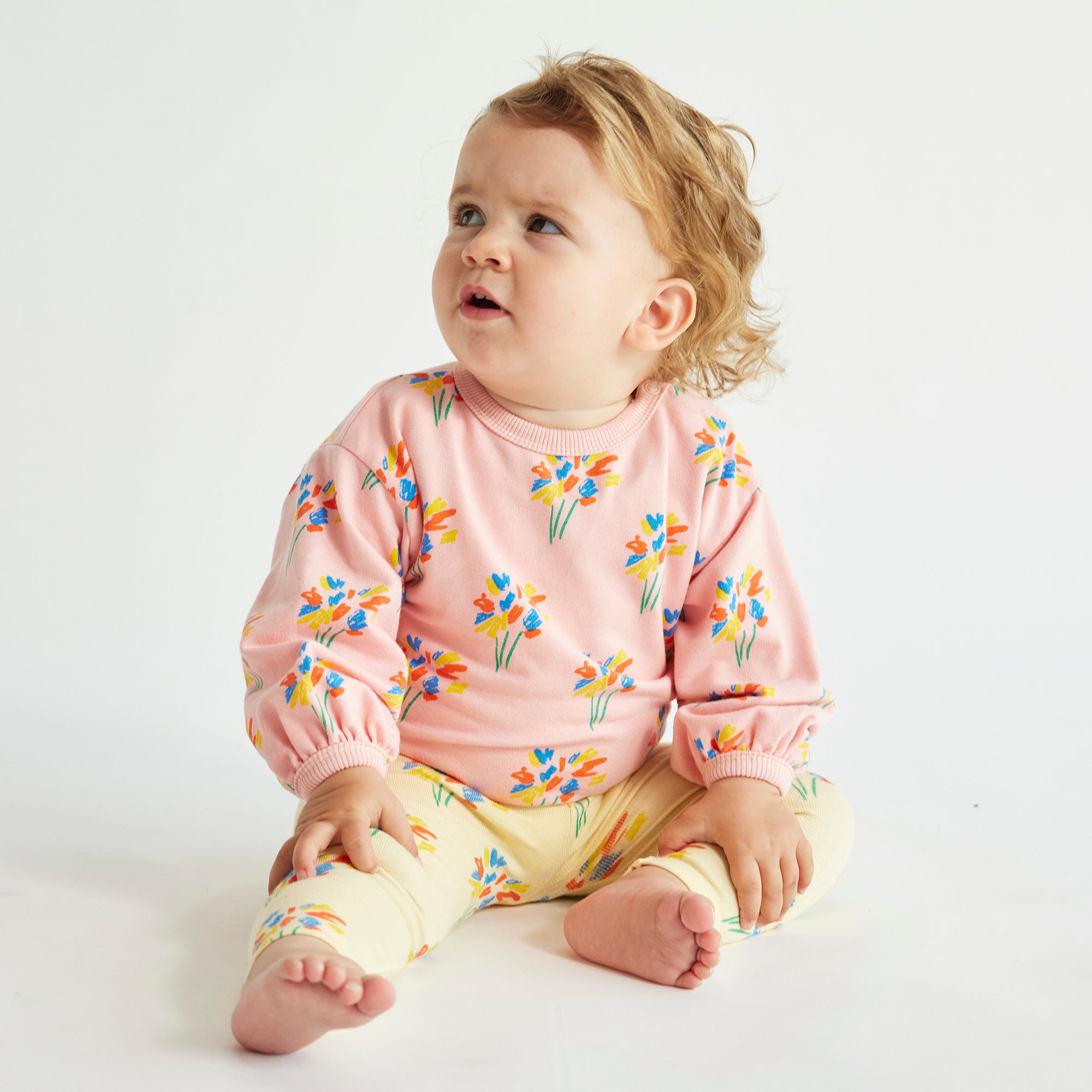 Bobo Choses Baby Fireworks All Over Sweatshirt Pink