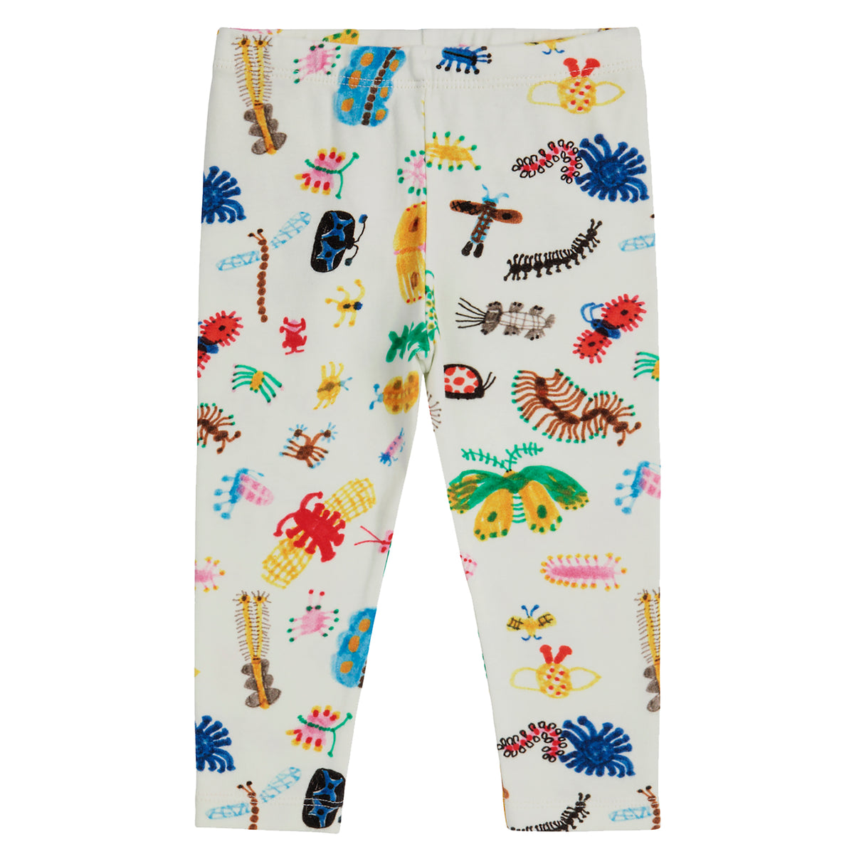 Bobo Choses Baby Insects All Over Leggings White - Advice from a Caterpillar