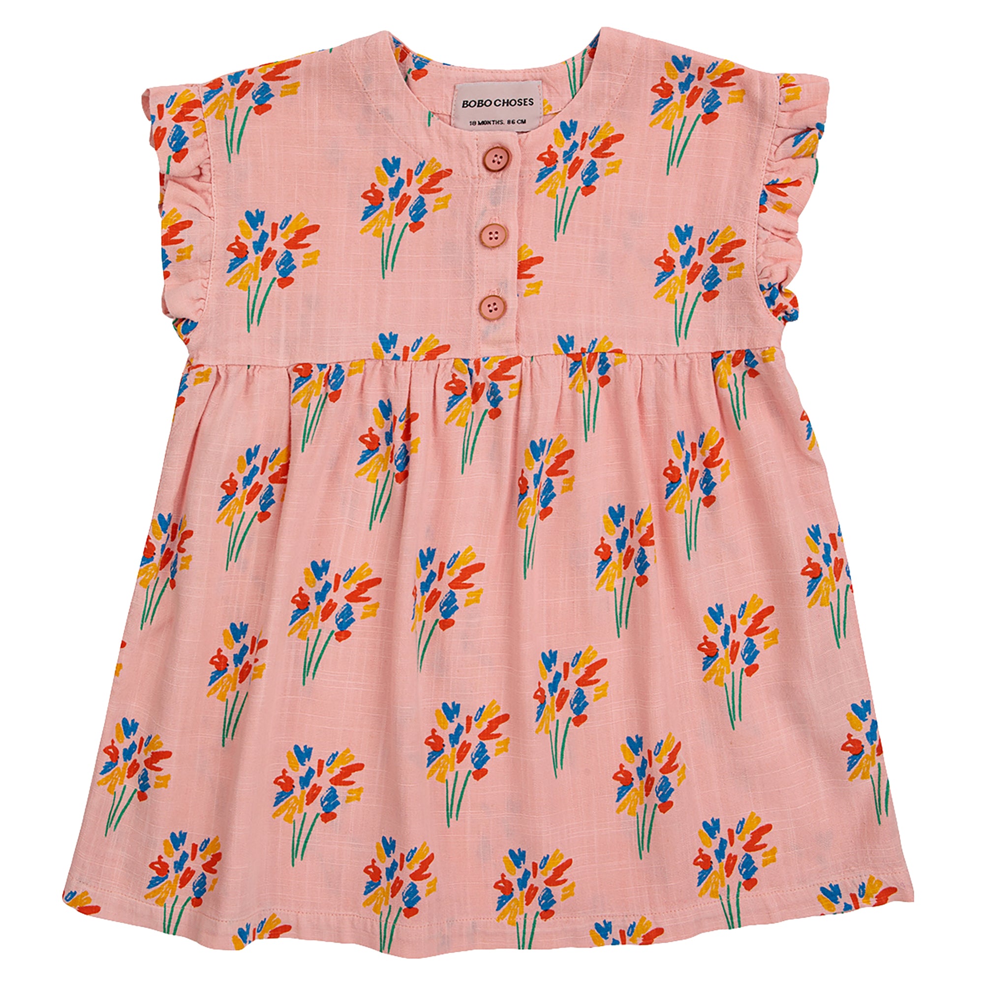 Bobo Choses Baby Fireworks All Over Dress Pink