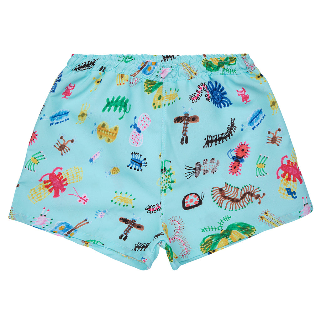 Bobo Choses Baby Funny Insects All Over Swim Shorts Aqua Blue