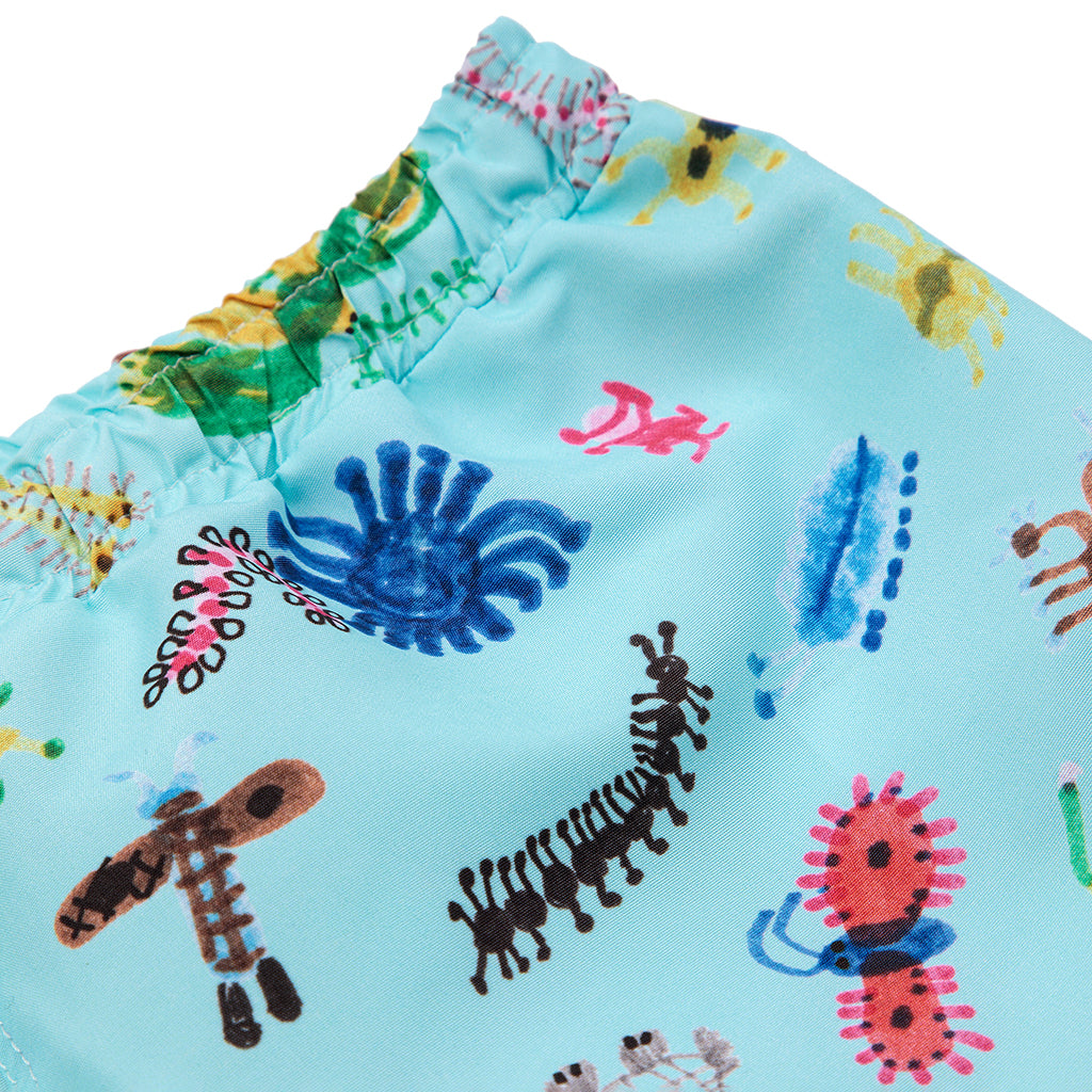Bobo Choses Baby Funny Insects All Over Swim Shorts Aqua Blue