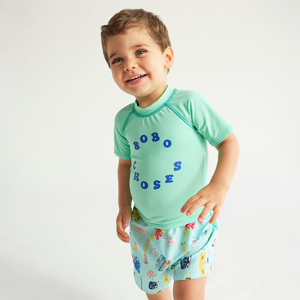 Bobo Choses Baby Funny Insects All Over Swim Shorts Aqua Blue