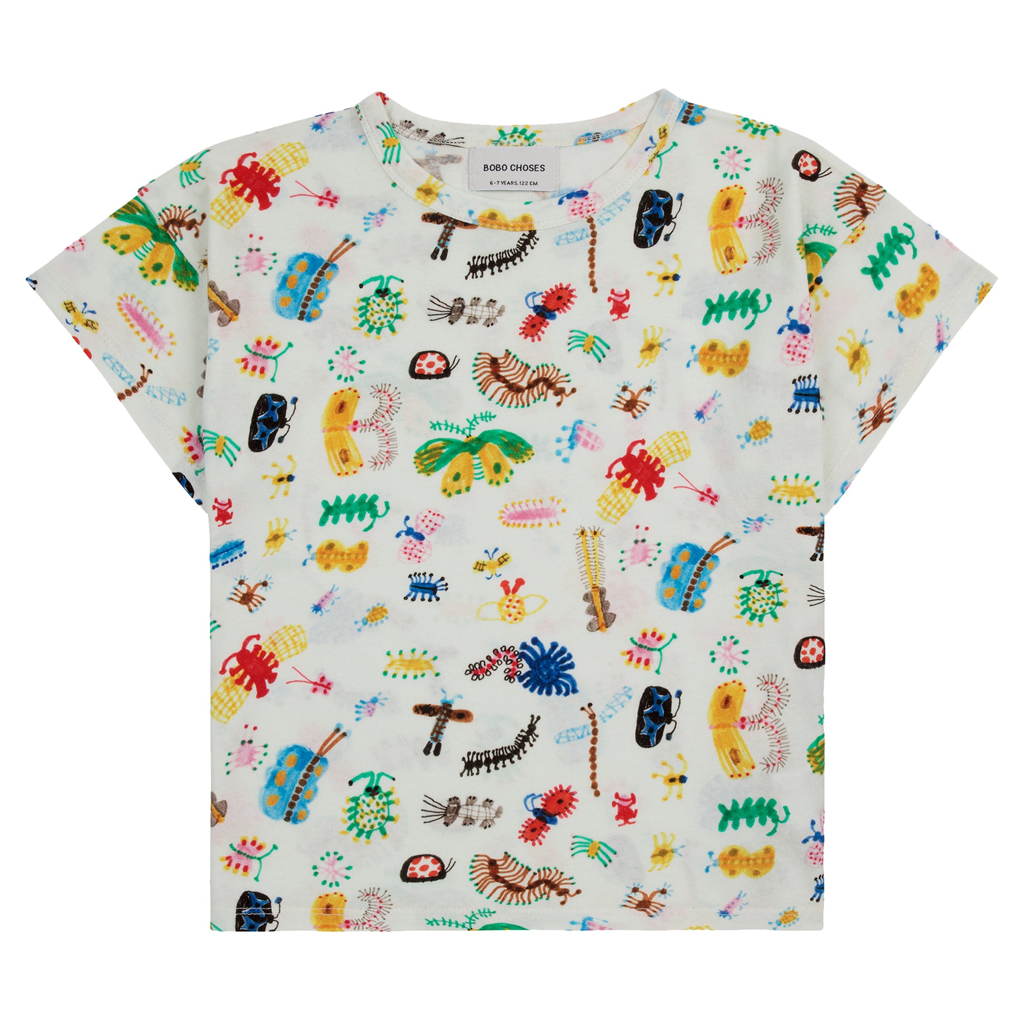 Bobo Choses Child Insects All Over T-shirt White