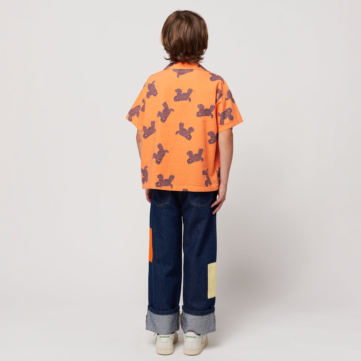 Bobo Choses Child Big Cat All Over Shirt Orange