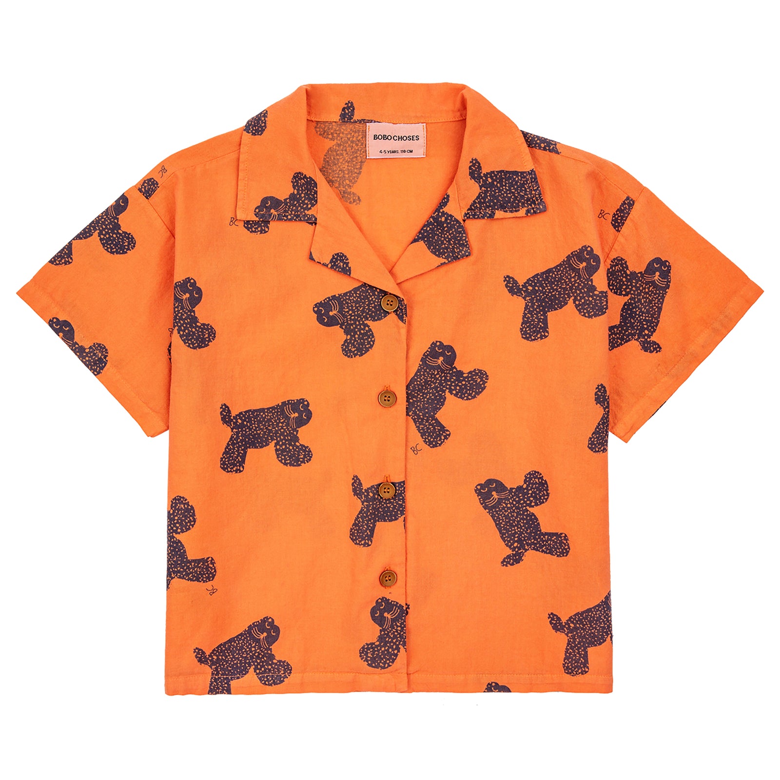 Bobo Choses Child Big Cat All Over Shirt Orange