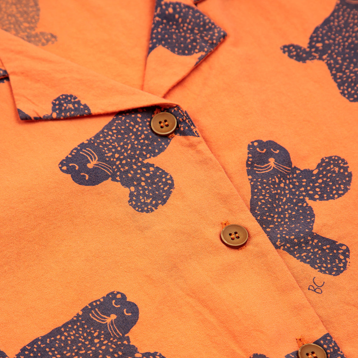 Bobo Choses Child Big Cat All Over Shirt Orange