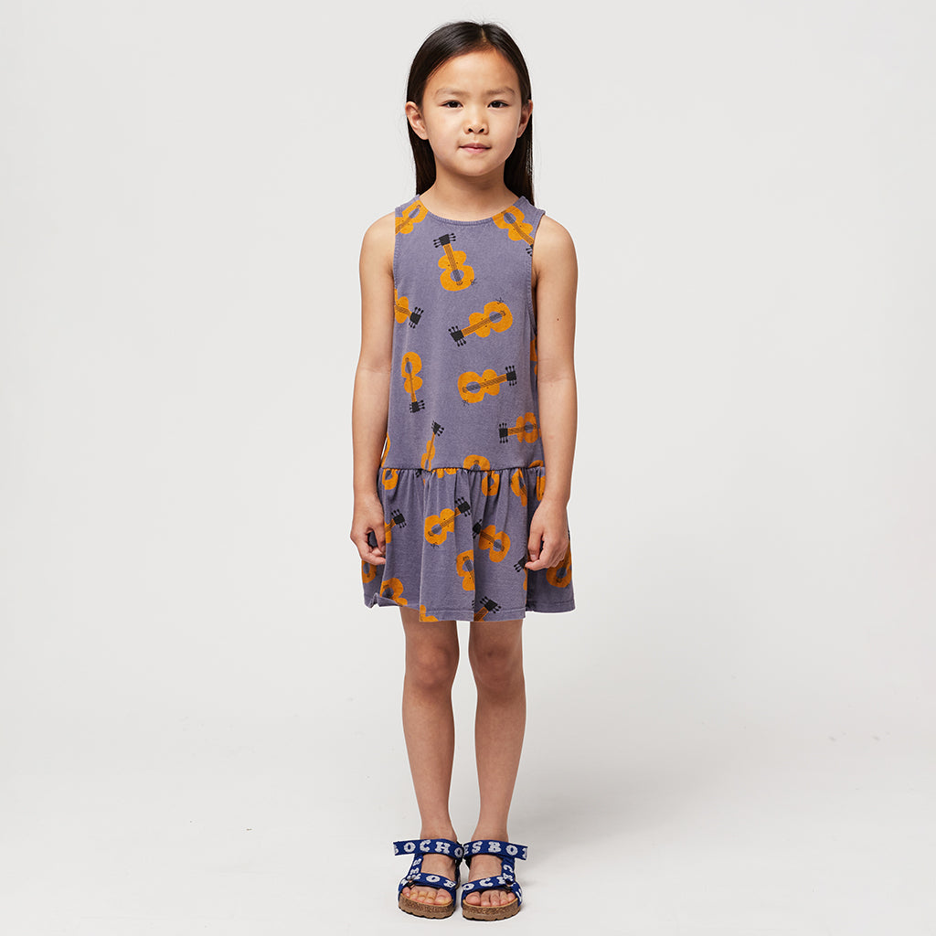 Bobo Choses Child Acoustic Guitar All Over Dress Prussian Blue