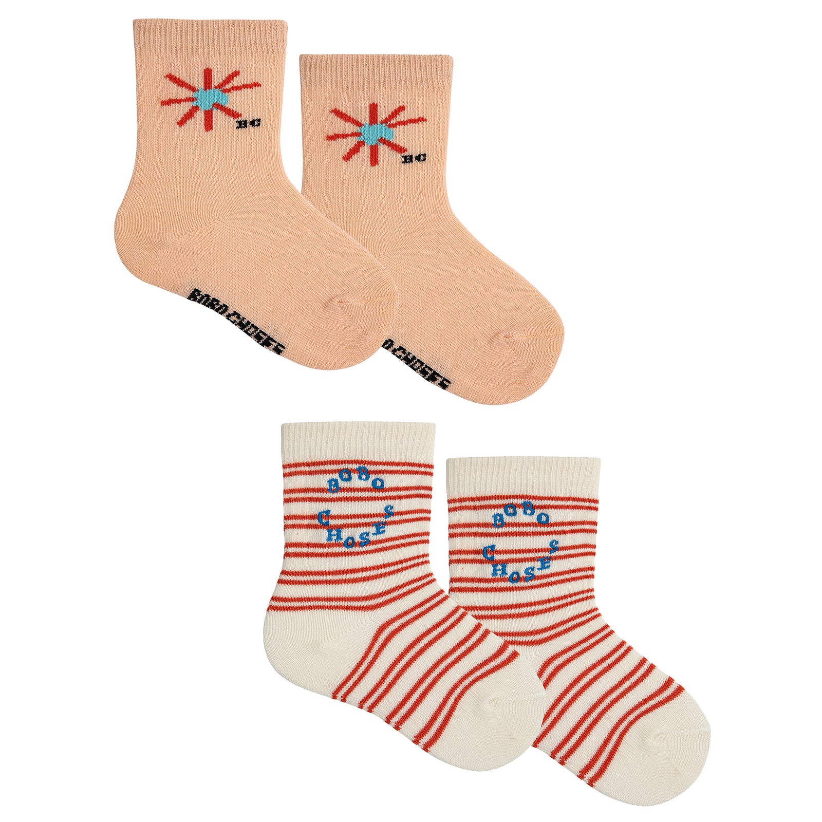 Bobo Choses Baby Set Of Two Sun Socks Light Pink