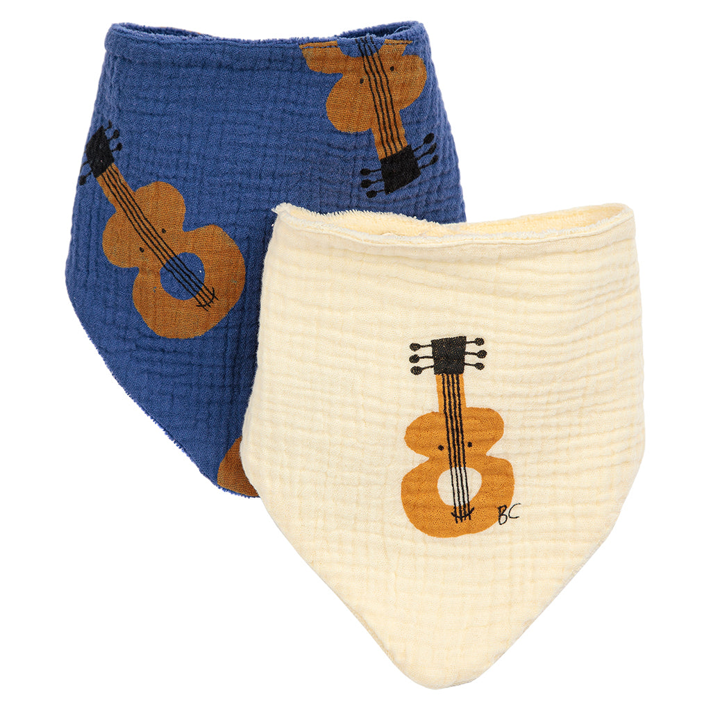 Bobo Choses Baby Set of Two Acoustic Guitar Bibs Blue