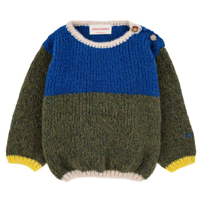 Bobo Choses Baby Colourblock Sweater Blue