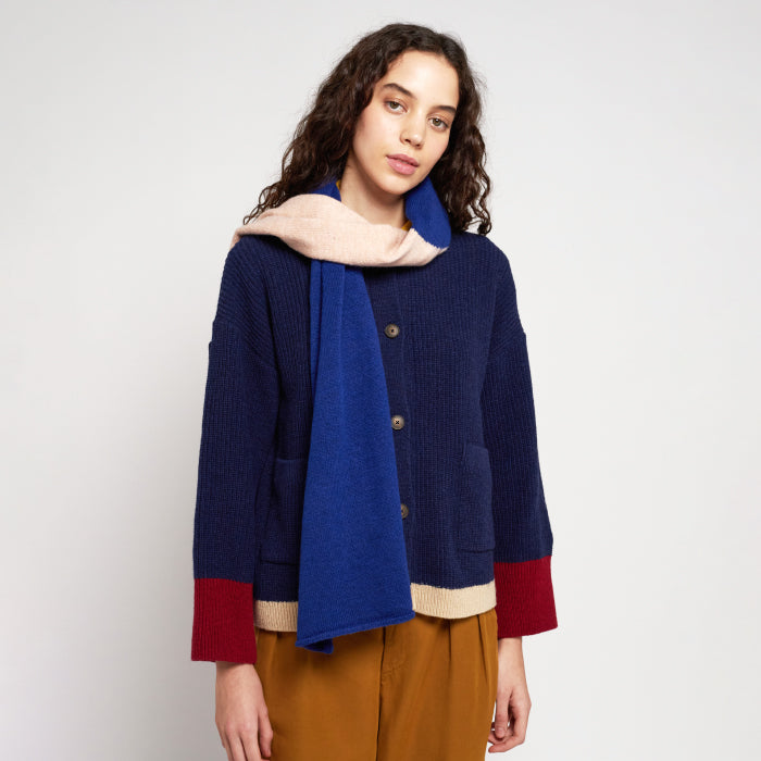 Bobo Choses Woman Colour Block Scarf Blue