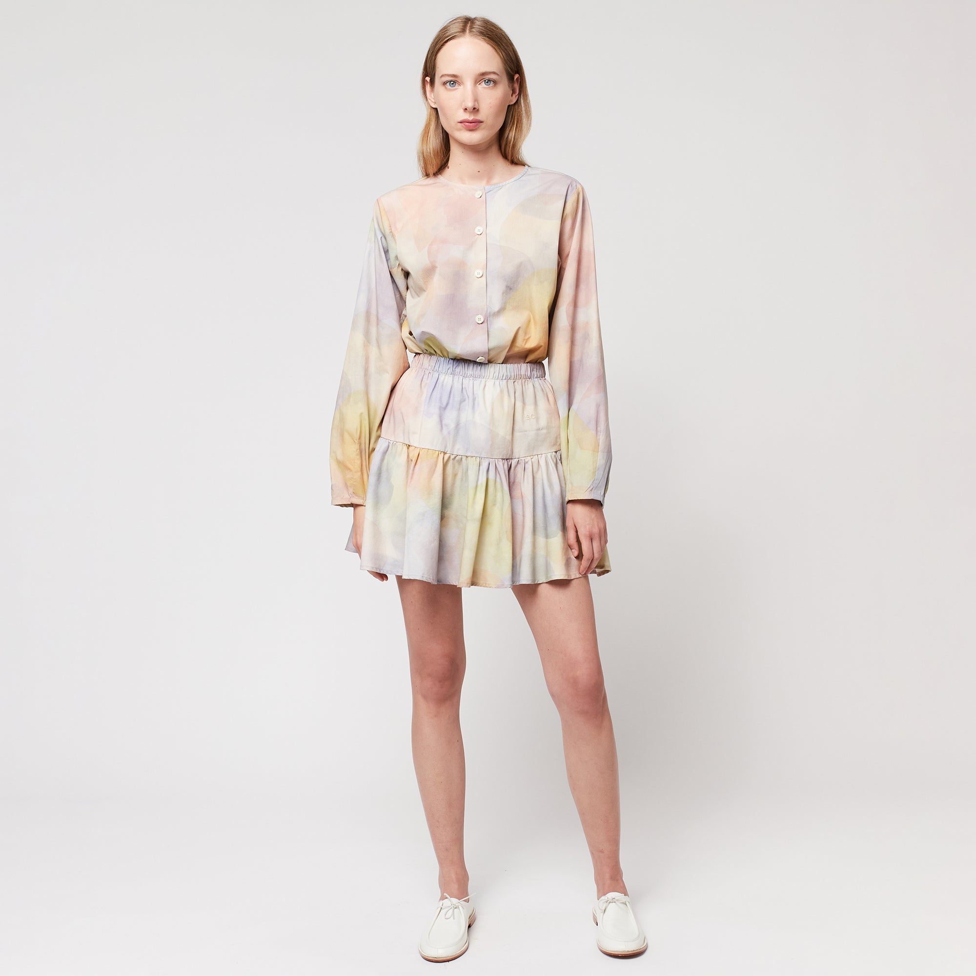 Bobo Choses Woman Ruffle Skirt Multicolour Skylight Print