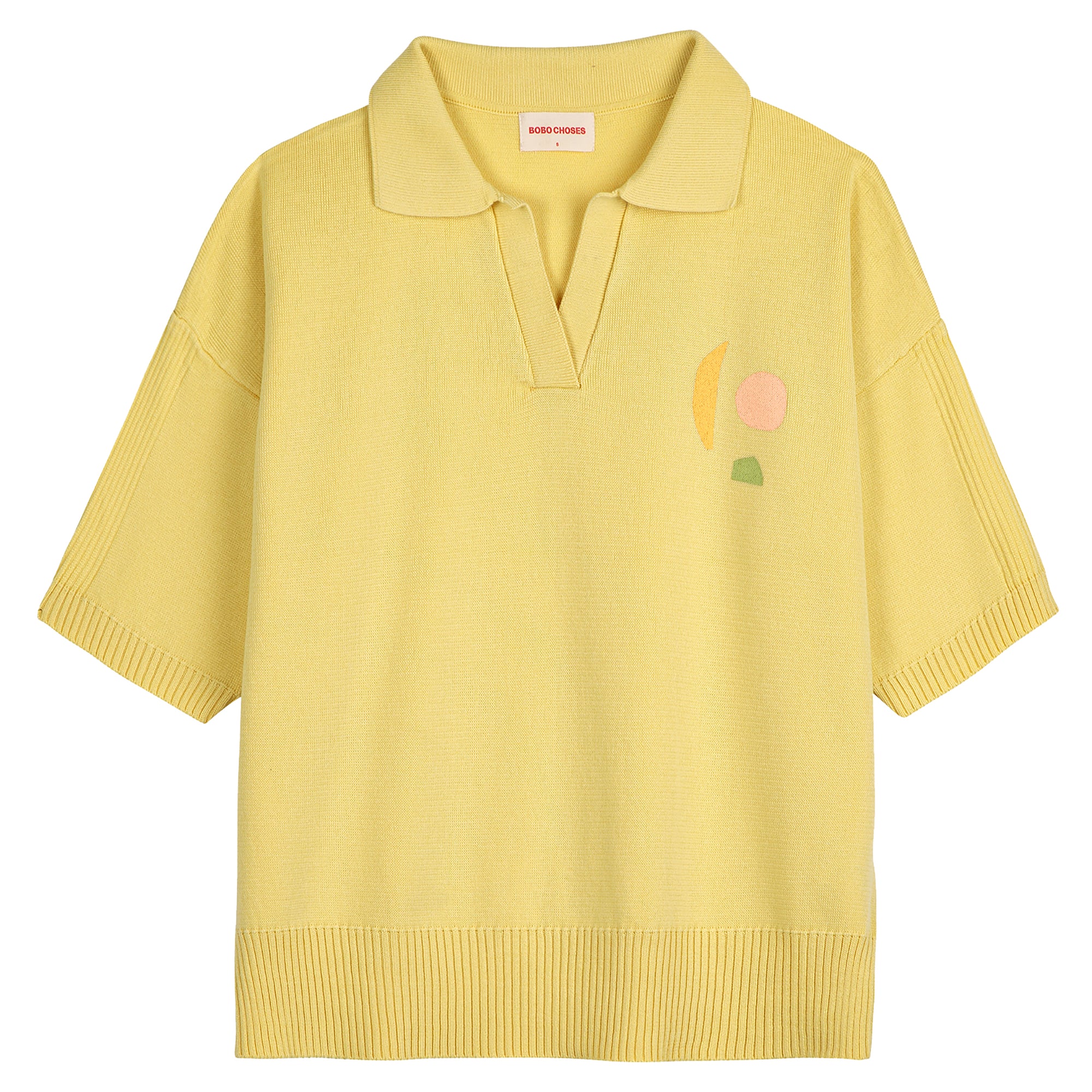 Bobo Choses Woman Knit Polo T-shirt Yellow
