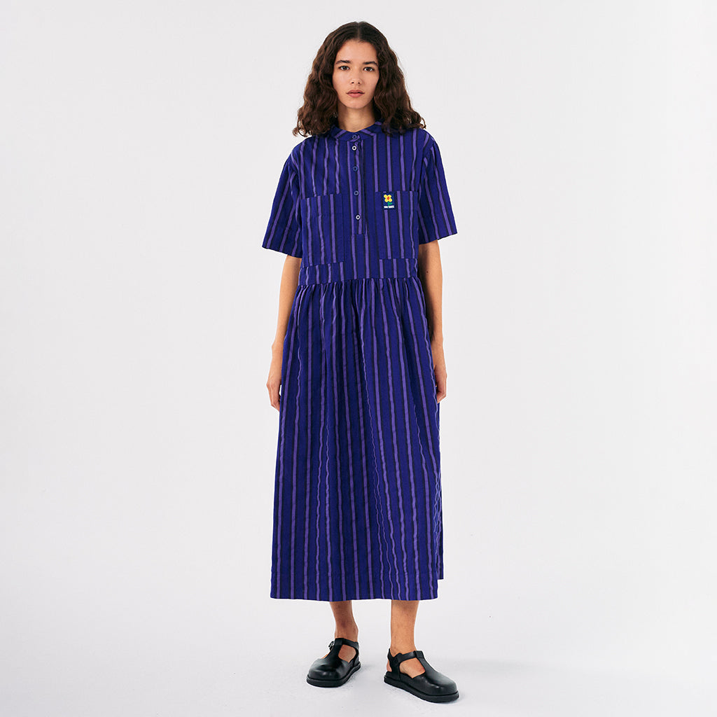 Blue loose dress top