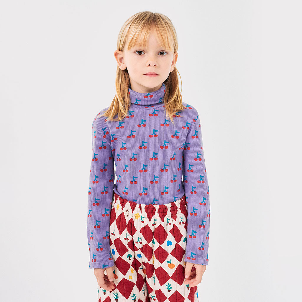 Bobo Choses Child Cherry All Over Turtleneck T-shirt Purple
