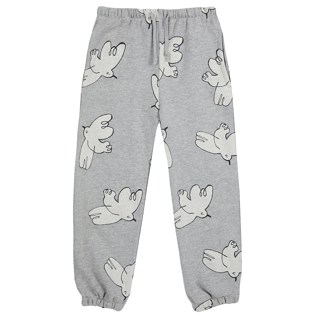 Bobo Choses Child Freedom Bird All Over Sweatpants Light Heather Grey