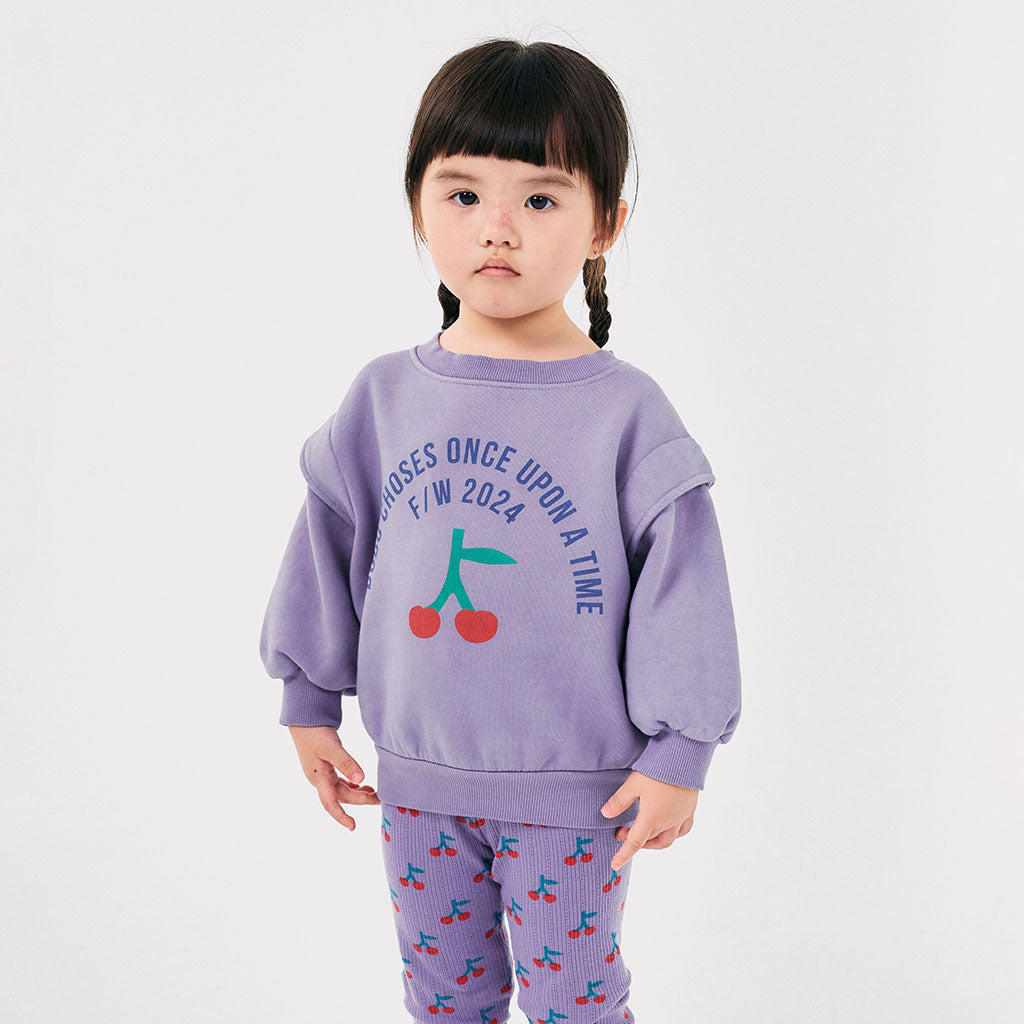 Bobo Choses Child Cherry All Over Leggings Purple