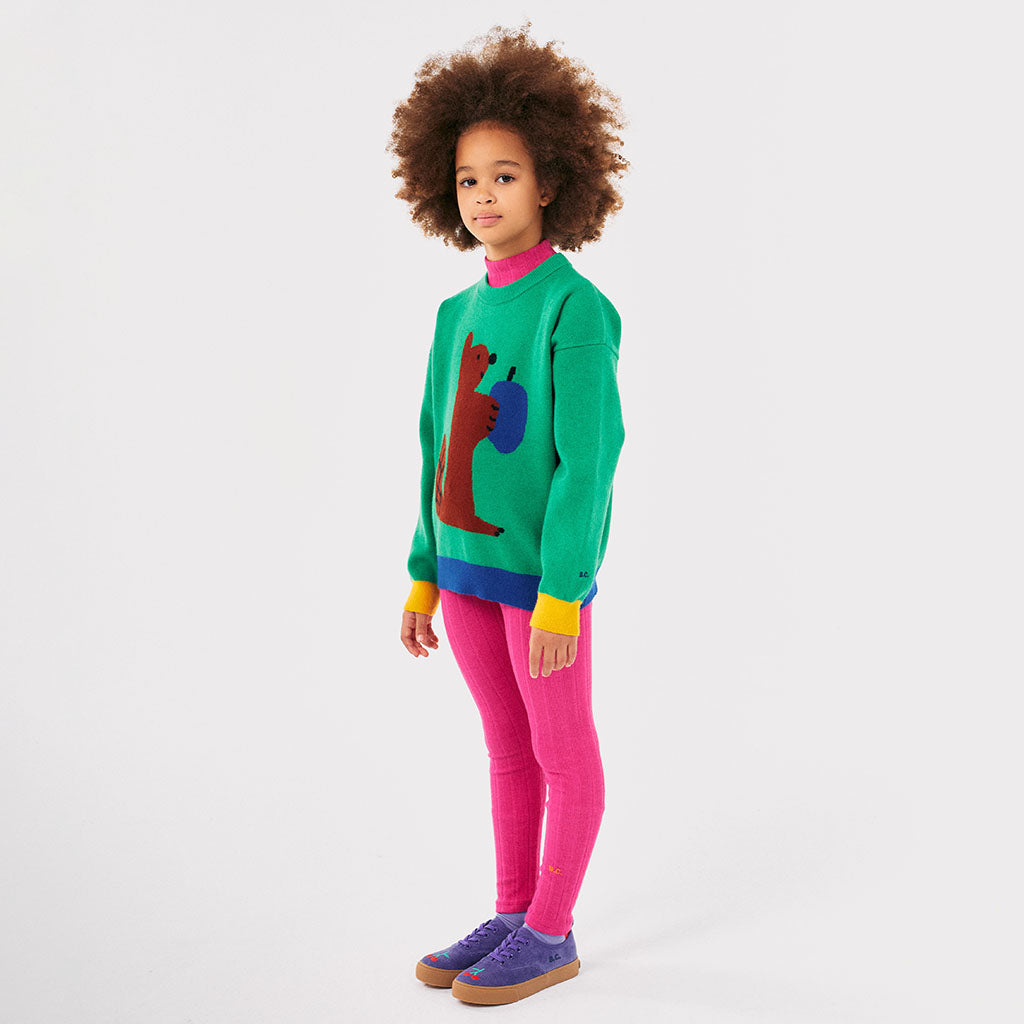 Bobo Choses Child Ribbed Leggings Fuchsia Pink