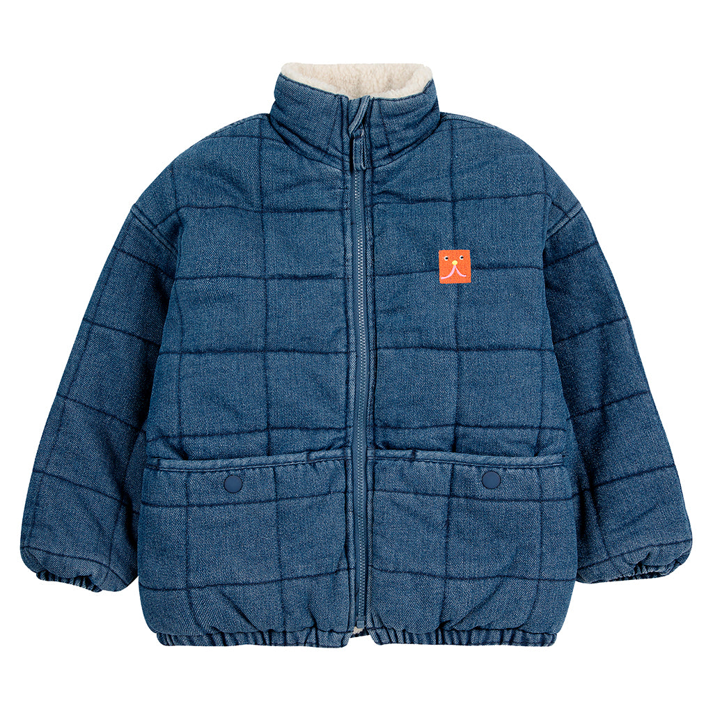 Bobo Choses Child Vintage Denim Quilted Jacket Blue