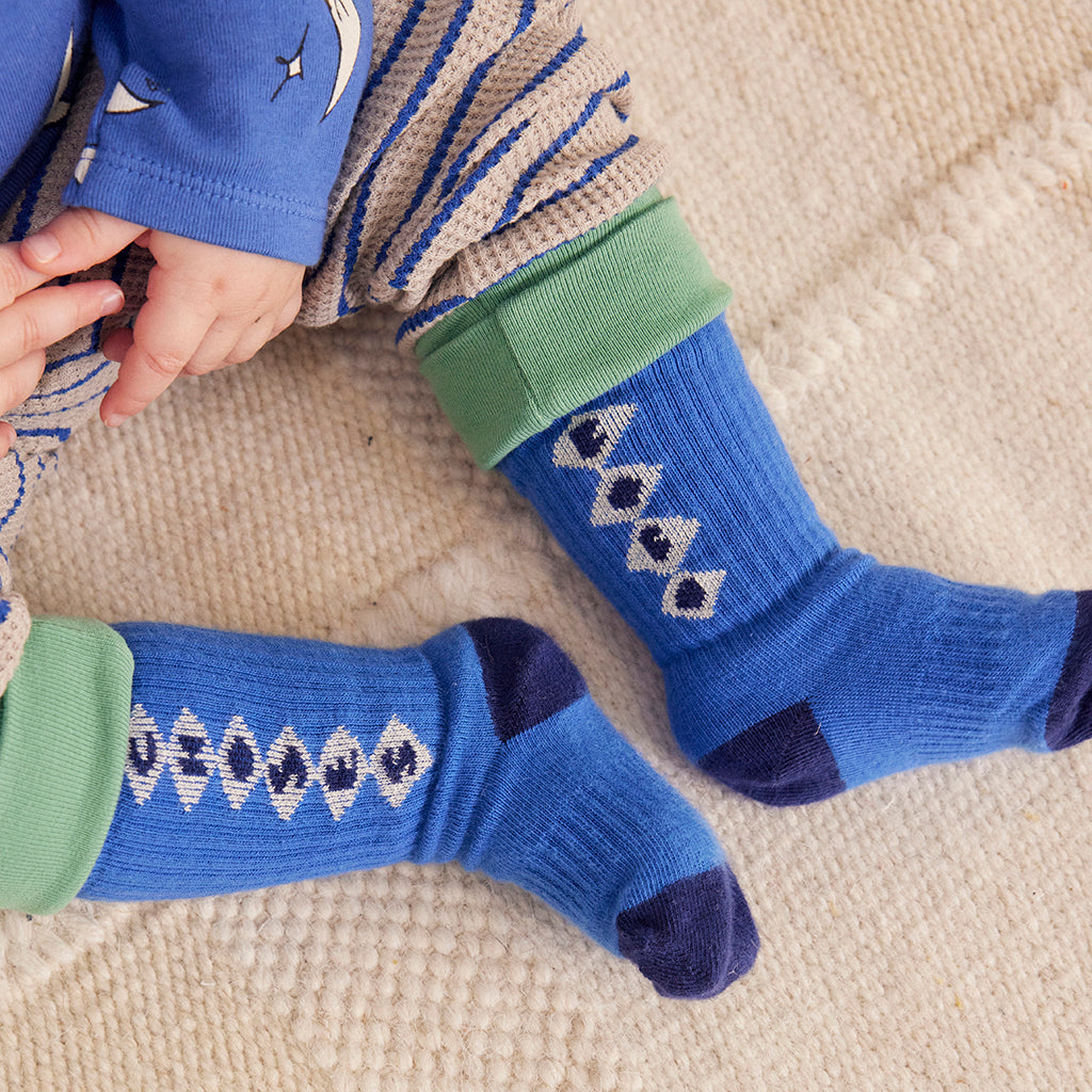 Bobo Choses Baby Bobo Diamonds Socks Blue