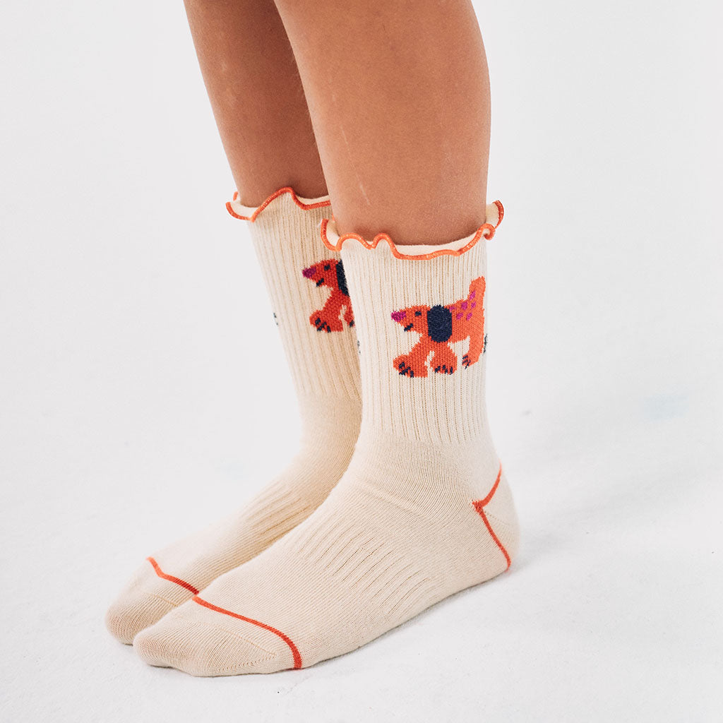 Bobo Choses Child Fairy Dog Socks Cream