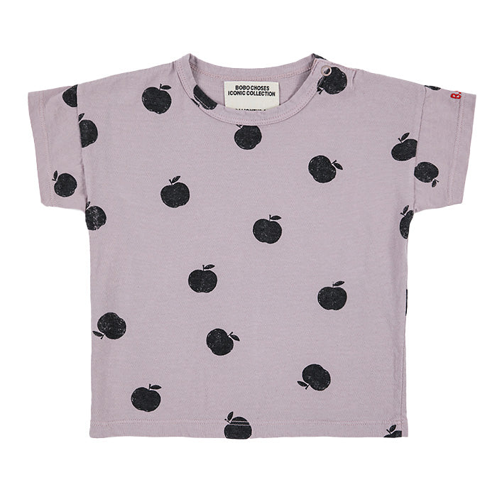 Bobo Choses Iconic Baby All Over Poma Short Sleeve T-Shirt Lavender