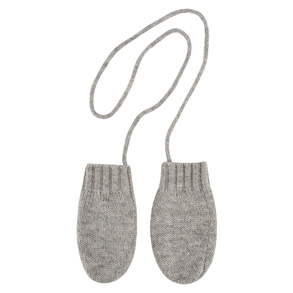 Bonpoint Baby Cashmere Mittens Light Heather Grey