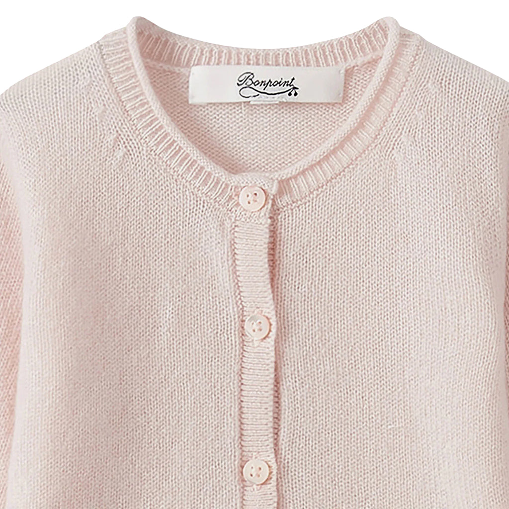 Bonpoint Baby Cashmere Cardigan Light Pink