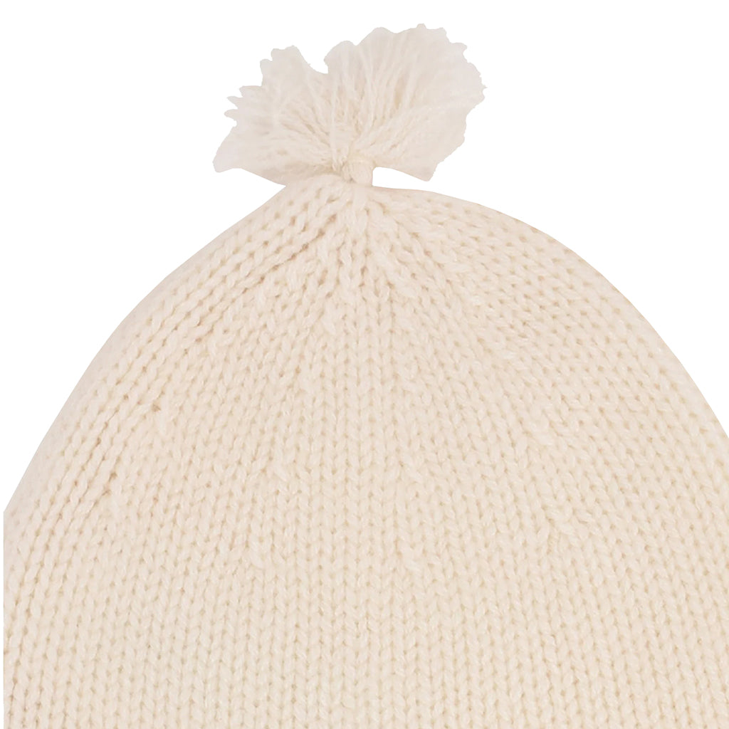 Bonpoint Baby Cashmere Hat With Pompoms Milk Cream