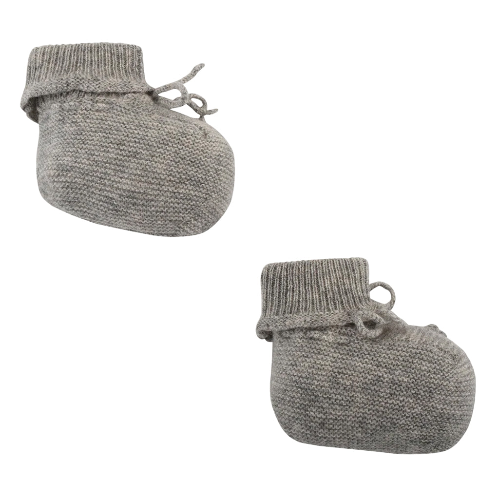 Bonpoint Baby Cashmere Slippers Light Heather Grey